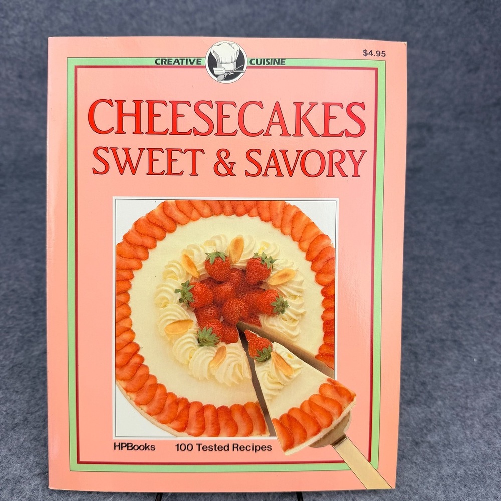 Cheesecakes Sweet and Savory Barbara Maher Paperback Cookbook 1985 HP Books